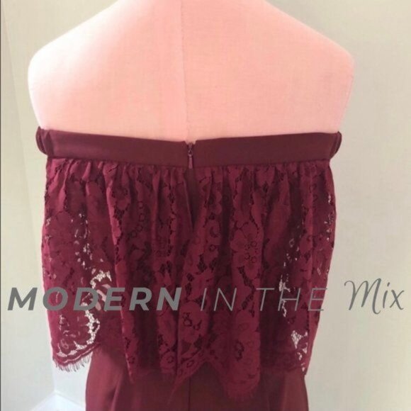 BHLDN Theia Mila Jumpsuit in Wine Size 0 - Picture 6 of 8